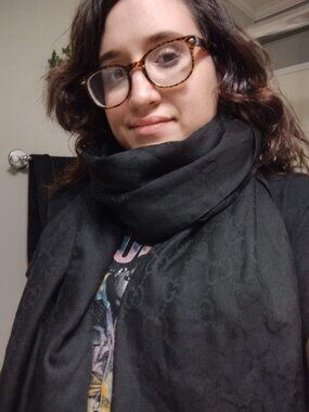 Black Gucci Monogram Scarf